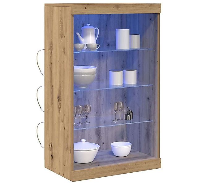 vidaXL Sideboard LED-Sideboard Artisan-Eiche 60,5 x 37 x 100 cm Holzwerksto günstig online kaufen