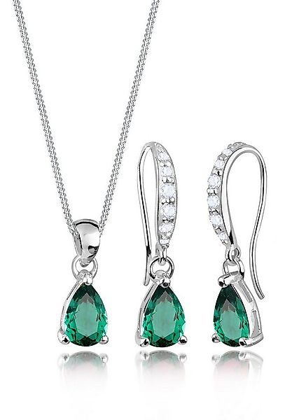 Elli Schmuckset Kette Ohrhänger Quarz Topas 925 Silber, Tropfen günstig online kaufen