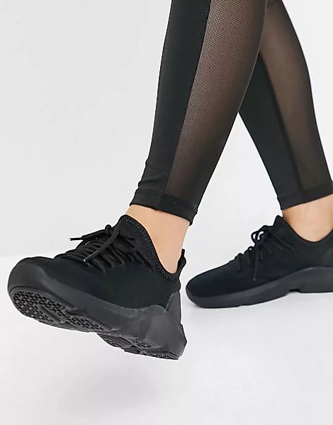 ASOS DESIGN – Dewi – Strick-Sneaker in Schwarz günstig online kaufen