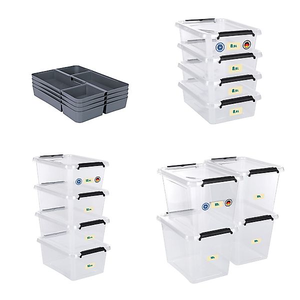 astor24 Aufbewahrungsbox Aufbewahrungsbox mit Deckel 4er günstig online kaufen