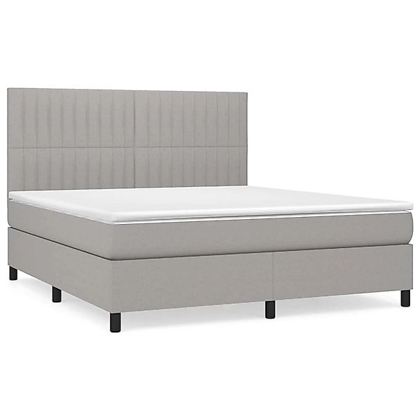vidaXL Boxspringbett mit Matratze Hellgrau 160x200 cm Stoff1398268 günstig online kaufen
