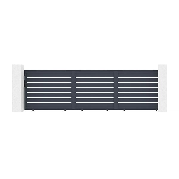 Casanoov Vogel 5M Schiebetor H 140Cm Grau Aluminium günstig online kaufen
