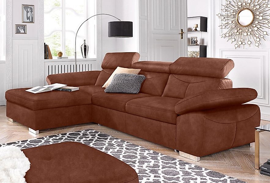 exxpo - sofa fashion Ecksofa "Spring, super bequem, mit Armteil- und Kopfte günstig online kaufen