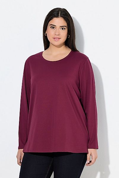 Ulla Popken T-Shirt Shirt Relaxed Rundhalsausschnitt Langarm günstig online kaufen