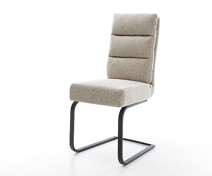 Freischwinger Pela-Flex Webstoff Soft Beige Freischwinger flach Schwarz Tas günstig online kaufen