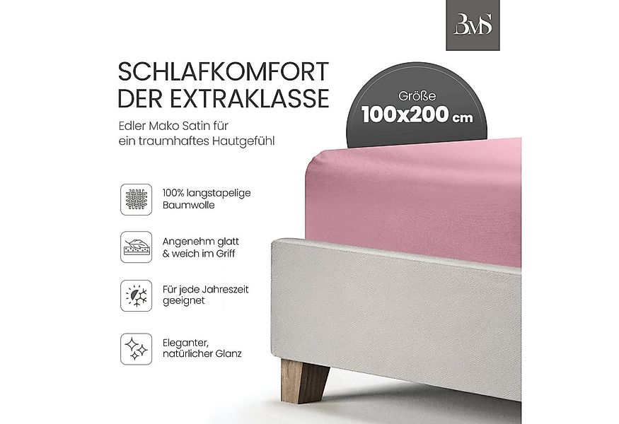 BETTWAESCHE-MIT-STIL Spannbettlaken Mako Satin Spannbettlaken, Topper 5-10 günstig online kaufen