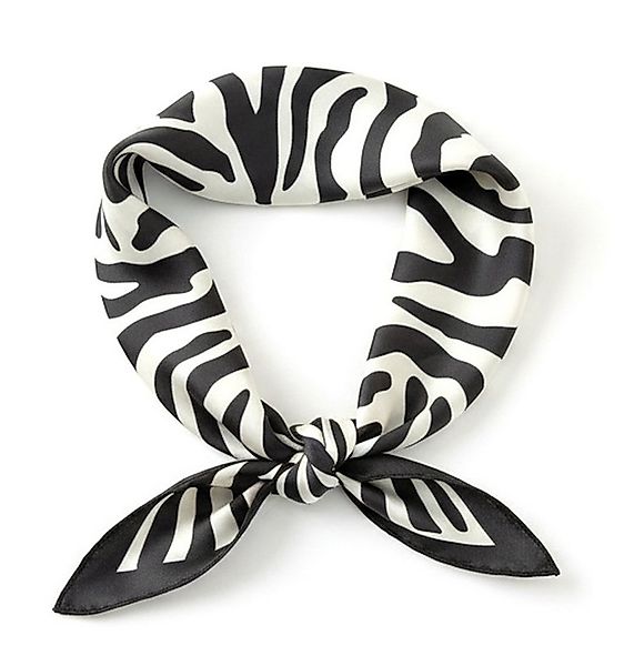 LK Trend & Style Halstuch Zebra-Quadrat-Schal 70x70 Seidenoptik, Das leicht günstig online kaufen