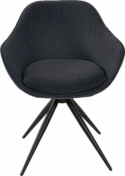 K+W Komfort & Wohnen Drehstuhl »ZOOM« () 4-Fuß Drehstuhl mit Gestell aus Me günstig online kaufen