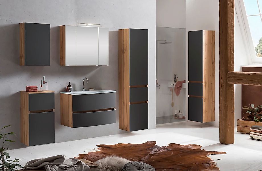 welltime Badezimmer-Set "Kaunas" Set, 3 tlg. bestehend aus Waschtisch-Set m günstig online kaufen