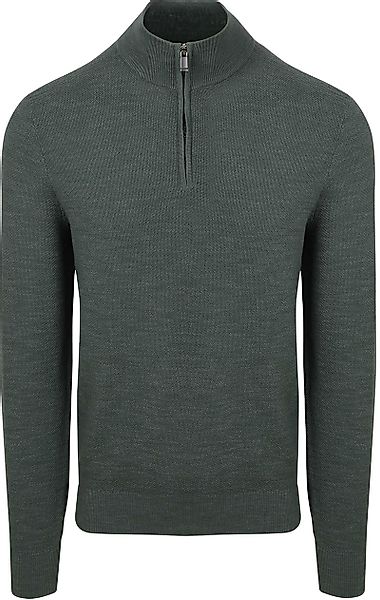 Suitable Pine Knit Half Zip Pullover Grün - Größe L günstig online kaufen