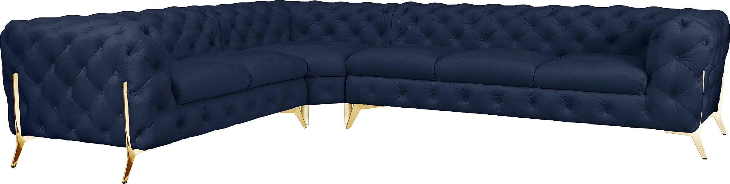 Leonique Chesterfield-Sofa Amaury L-Form, großes Ecksofa, günstig online kaufen