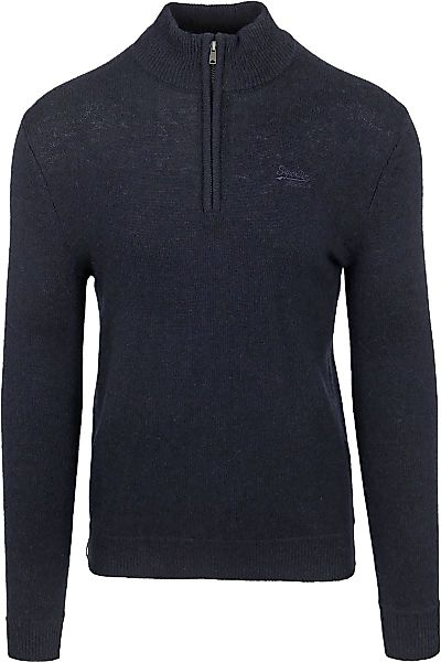 Superdry Henley Essential Half Zip Navy - Größe XL günstig online kaufen
