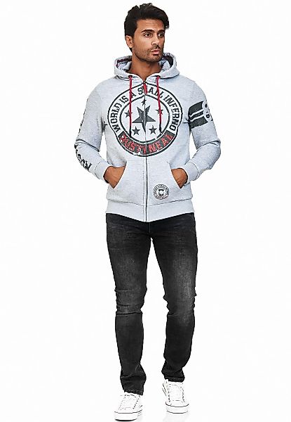 Rusty Neal Sweatjacke mit coolen Printmotiven günstig online kaufen