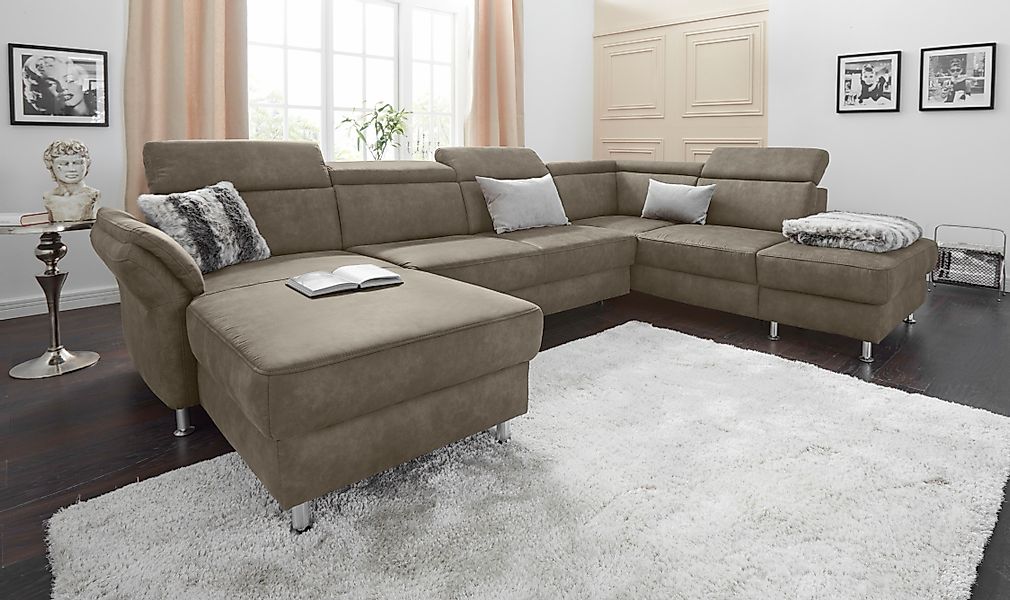 sit&more Wohnlandschaft »Avignon U-Form« wahlweise mit Bettfunktion und Sta günstig online kaufen