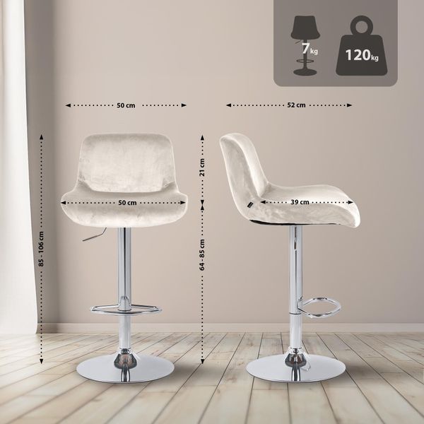 CLP Barhocker Solon, Samt- oder Stoffbezug, günstig online kaufen