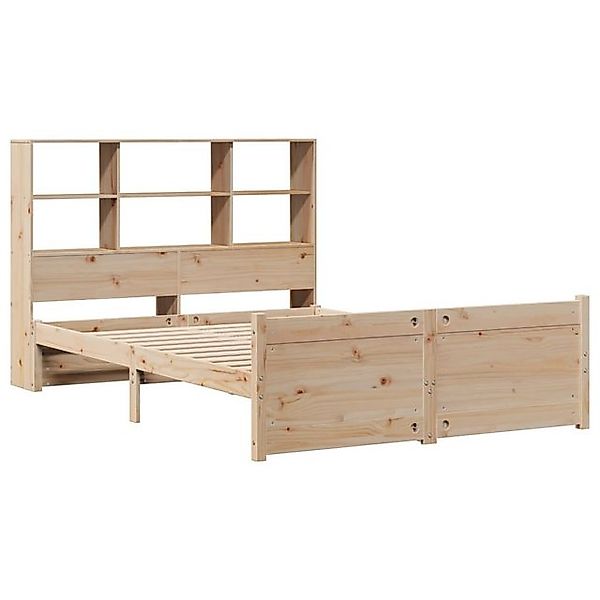 vidaXL Bett, Bücherregalbett ohne Matratze 120x200 cm Massivholz Kiefer günstig online kaufen