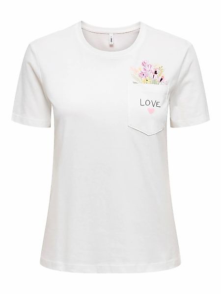 ONLY Kurzarmshirt "ONLPOLLY LIFE REG S/S POCKET TOP BOX JRS" Baumwolle, reg günstig online kaufen