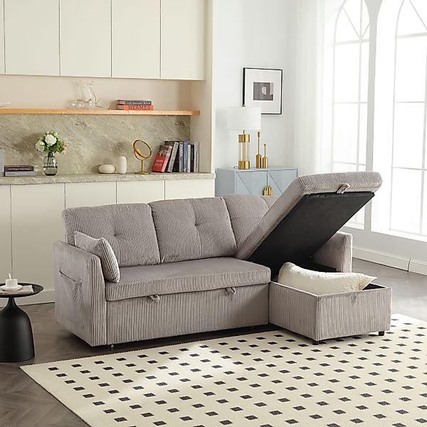 TavilaEcon Schlafsofa Vielseitiges 3-in-1, L-förmiges umwandelbares günstig online kaufen