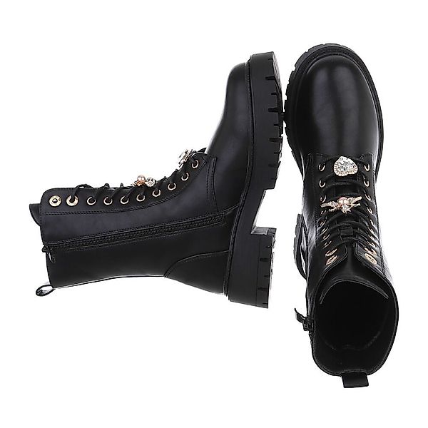Ital-Design Damen Schnürschuhe Schnürstiefelette (87118101) Blockabsatz günstig online kaufen