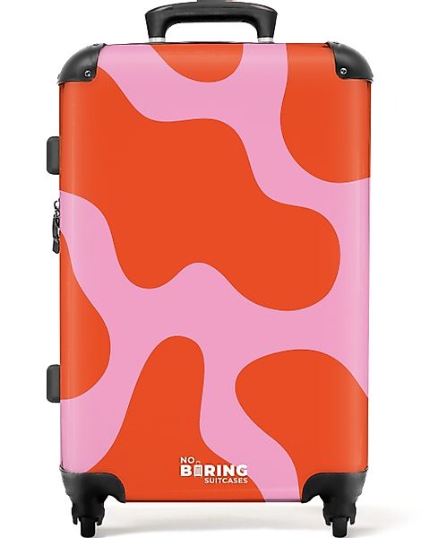 NoBoringSuitcases.com© Hartschalen-Trolley Rosa mit roten Flecken günstig online kaufen