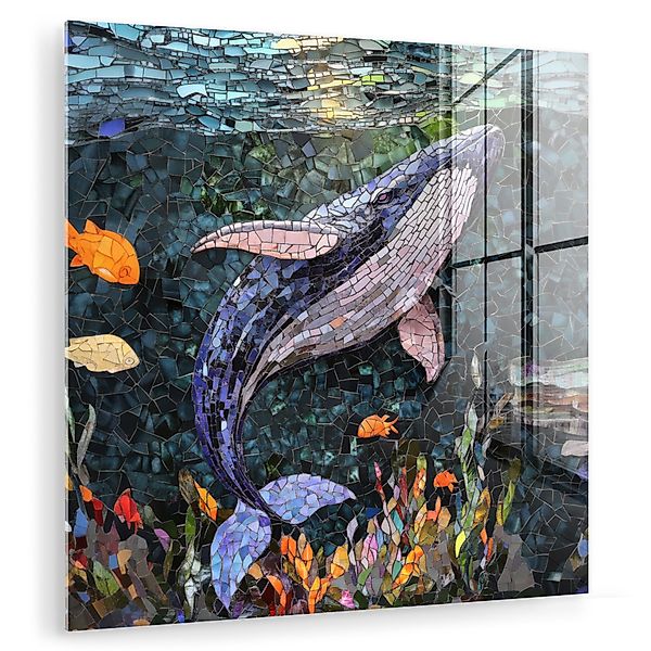 MuchoWow Acrylglasbild Mosaik - Wal - günstig online kaufen