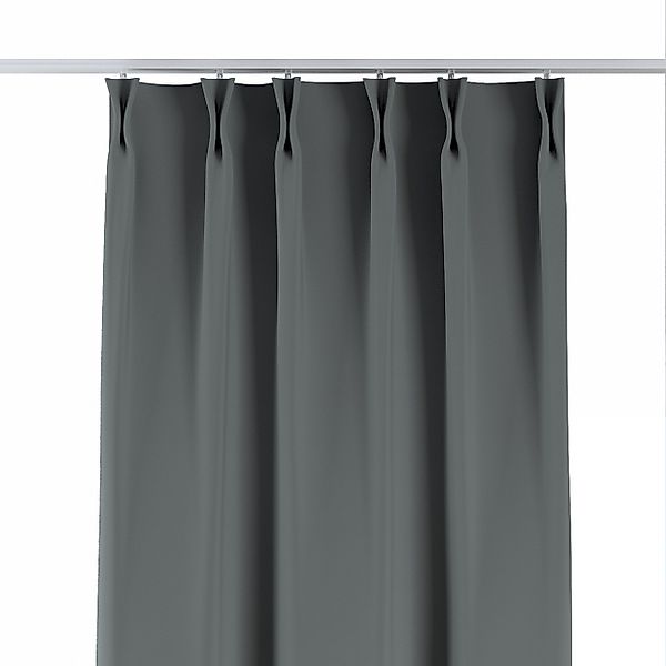 Vorhang mit flämischen 2-er Falten, dunkelgrau, Blackout 300 cm (269-07) günstig online kaufen
