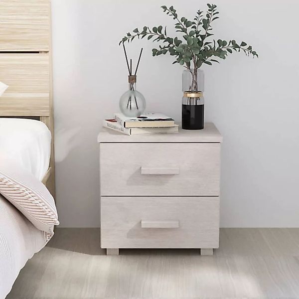 Nachttisch Weiß 40x35x44,5 Cm Massivholz Kiefer günstig online kaufen