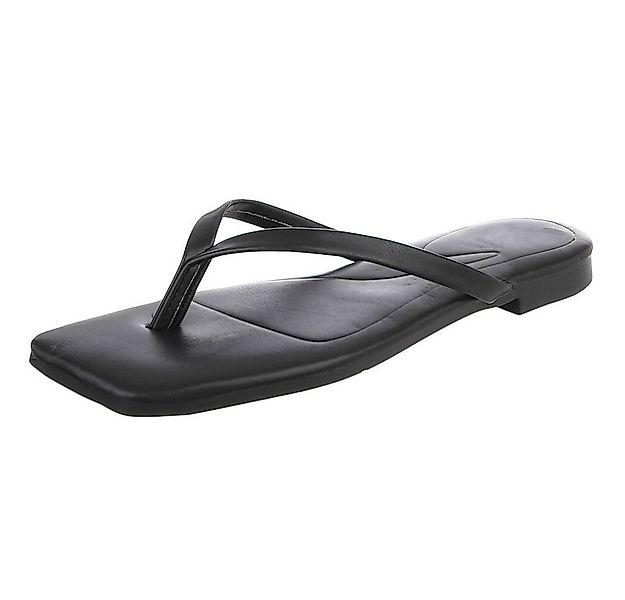 Ital-Design Minimalistische Damen Flip-Flops mit flacher Sohle Zehentrenner günstig online kaufen