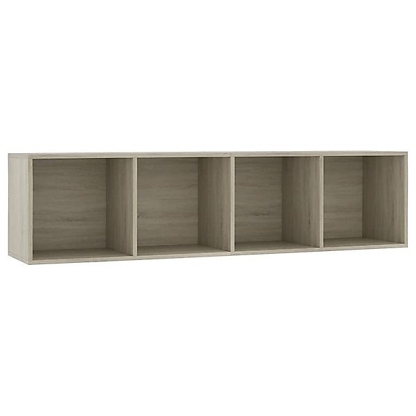 furnicato Bücherregal Bücherregal/TV-Schrank Sonoma-Eiche 143×30×36 cm, günstig online kaufen