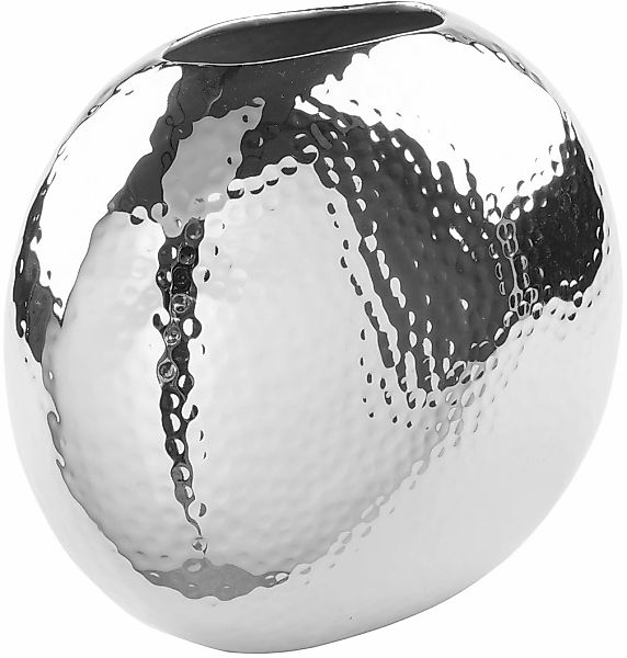 Fink Tischvase "LUNA" Vase, Dekovase aus Eisen, vernickelt, mit länglicher günstig online kaufen