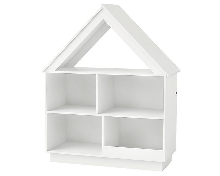 COSTWAY Bücherregal, Kinder, in Hausform, mit 5 Fächern, 88 x 34 x 108 cm günstig online kaufen