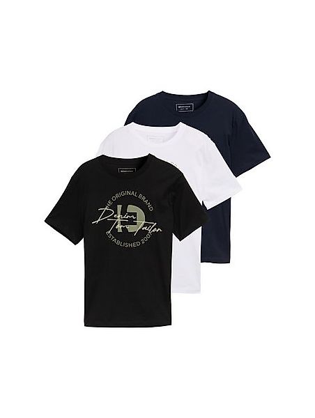 TOM TAILOR Denim T-Shirt (Packung, 3-tlg) mit Print günstig online kaufen