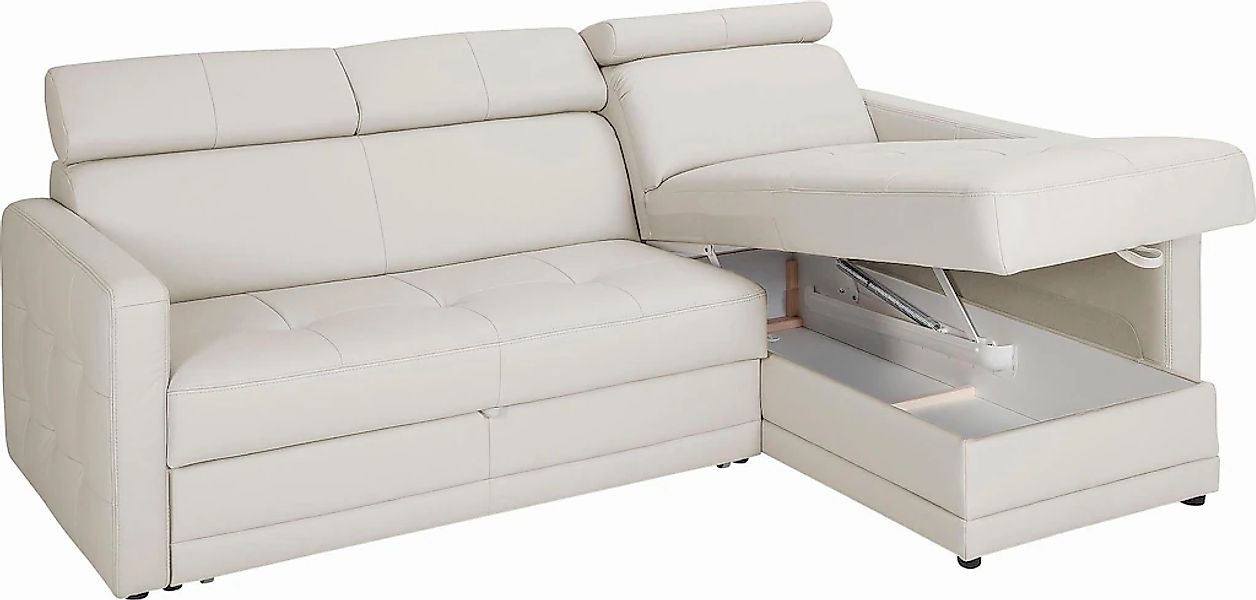 exxpo - sofa fashion Ecksofa "Arles, Federkern, zeitlos, Breite 225cm, L-Fo günstig online kaufen
