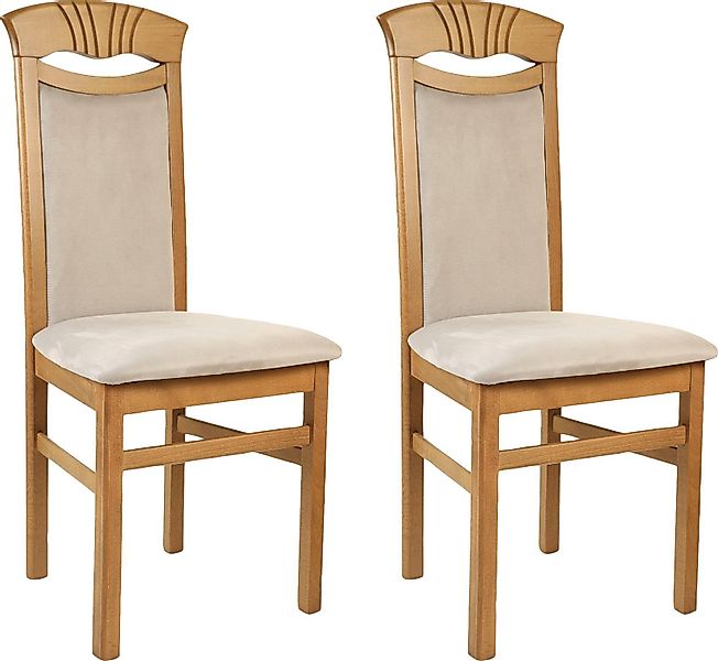 Home affaire Esszimmerstuhl "Franz" (Set) 2 Stk. Microfaser strapazierfähig günstig online kaufen
