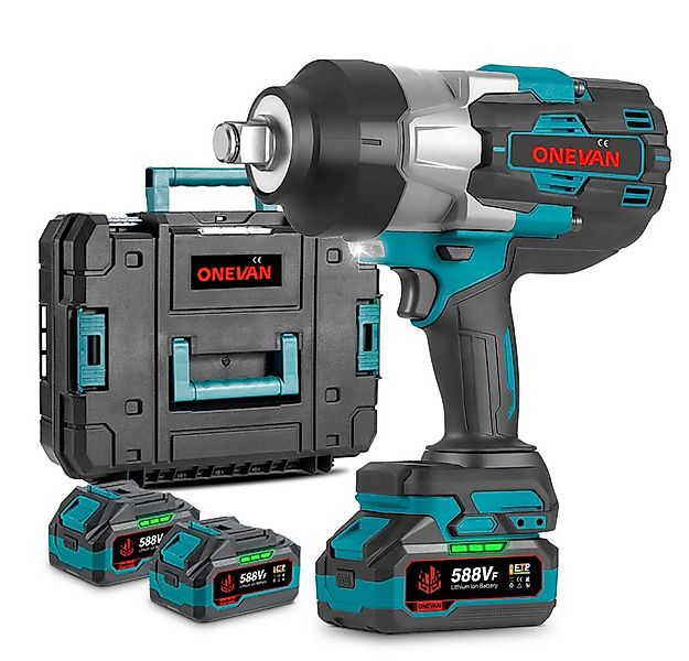 ONEVAN Akku-Schlagschrauber 3500Nm Bürstenloser Schlagschrauber mit 2 x Li- günstig online kaufen