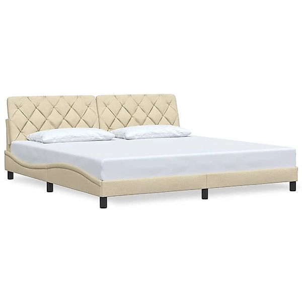 vidaXL Bettgestell ohne Matratze Creme 200x200 cm Stoff 3310627 günstig online kaufen