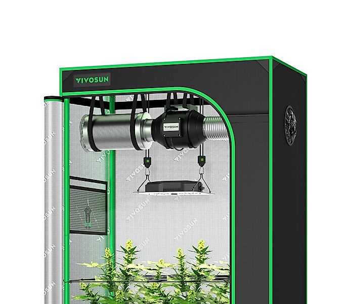 VIVOSUN Gewächshaus VIVOSUN Standard Growbox Komplettset, BxTxH: 90 x 50 x günstig online kaufen