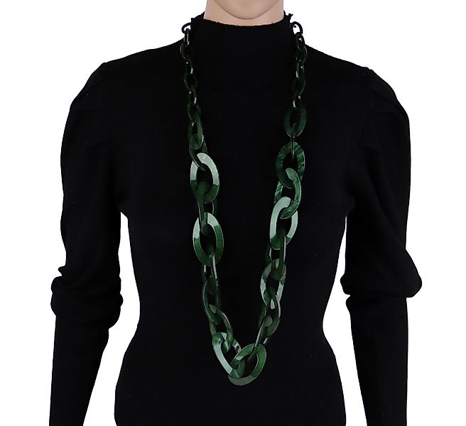 MIRROSI Lange Kette Damen Statement Halskette HARZ ca.95cm lang (perfekt fü günstig online kaufen