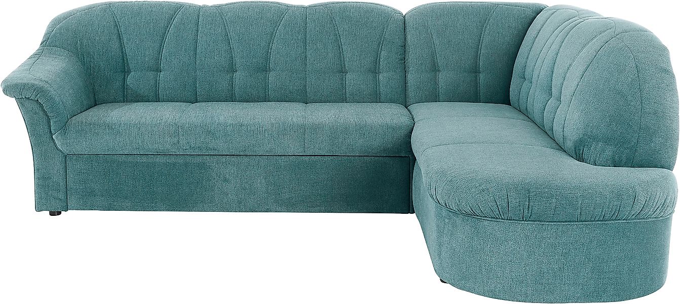 DOMO collection Ecksofa »Pegnitz, zeitlose und elegante Rückensteppung, Bre günstig online kaufen