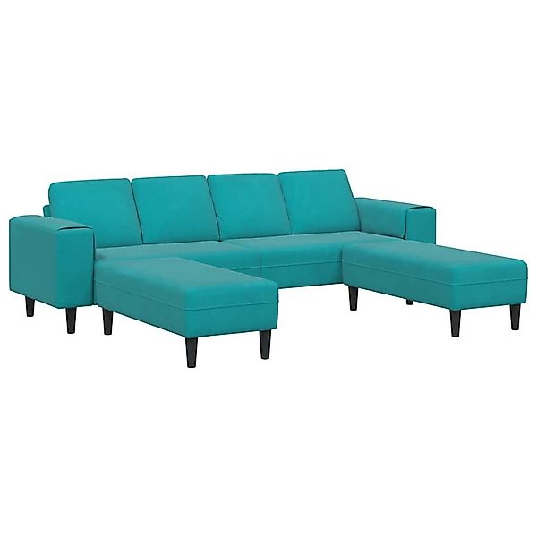 vidaXL Sofa Sofa Set Türkis Samt, günstig online kaufen