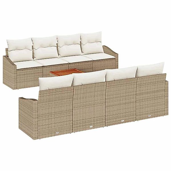 vidaXL Garten-Sofa-Set 7-Tlg Beige Weiß 3356475 günstig online kaufen