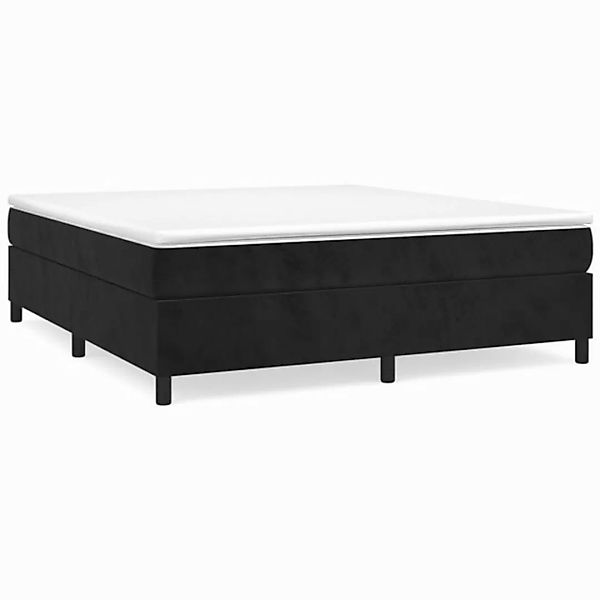 furnicato Bett Boxspringbett mit Matratze Schwarz 160x200 cm Samt (1-tlg) günstig online kaufen