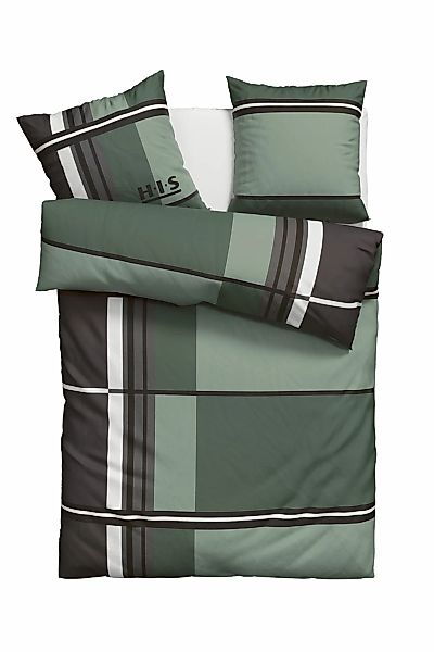H.I.S Bettwäsche "Cassia" 2 in sportlichem Karo Design,Bettwäsche aus Baumw günstig online kaufen