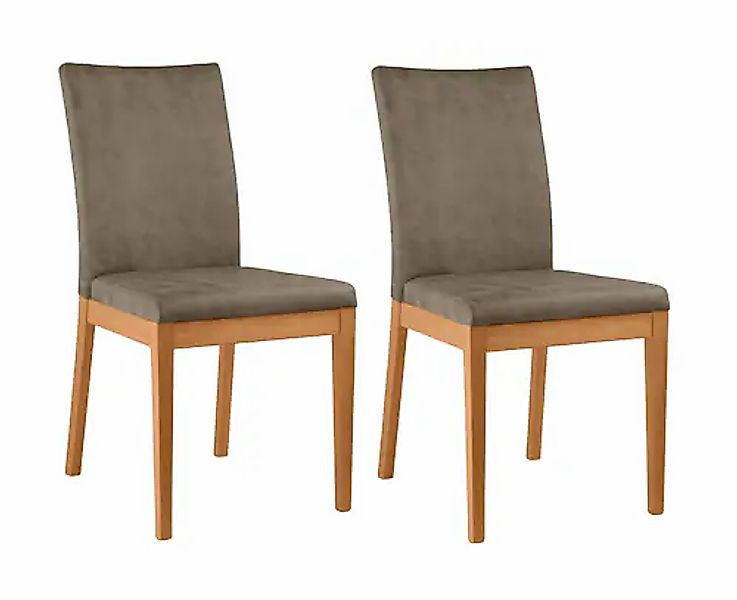 Home affaire 4-Fußstuhl »Dendres« (Set) 2 Stk. Microfaser Sitz und Ruecken günstig online kaufen