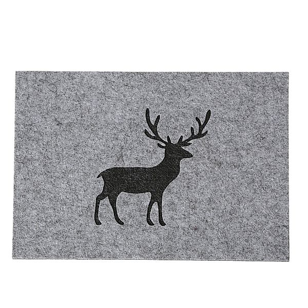 Candini Platzset Tischset "Kitzbühel", Quadrat, grau, günstig online kaufen