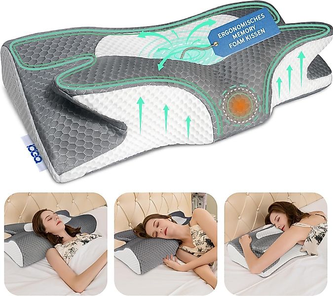 Esun Nackenstützkissen Memory Foam Kissen, Ergonomisches günstig online kaufen