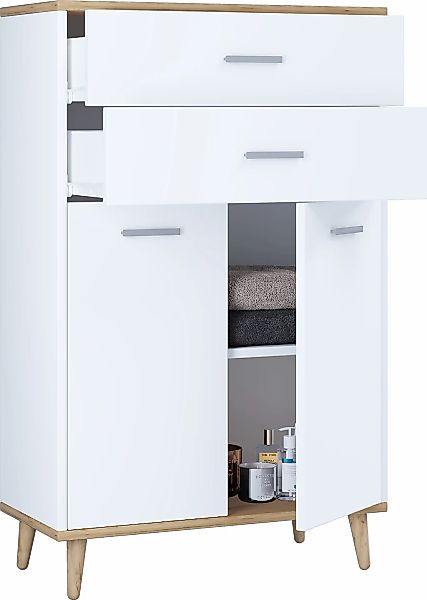 VCM Kommode "VCM Holz Kommode  Sideboard mit 2 Drehtüren und zwei Schublade günstig online kaufen