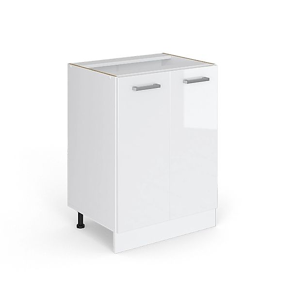 Vicco Unterschrank R-Line, Weiß Hochglanz/Weiß, 60 cm ohne Arbeitsplatte günstig online kaufen