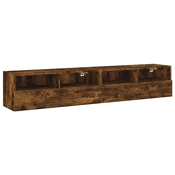 vidaXL TV-Wandschränke 2 Stk Räuchereiche 80x30x30 cm Holzwerkstoff 836877 günstig online kaufen