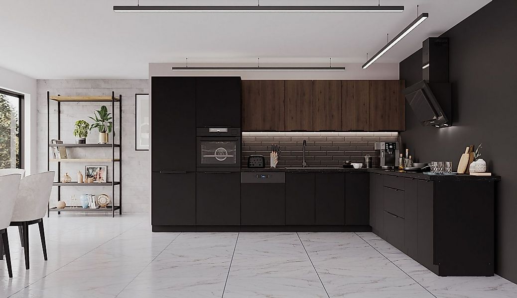 Küchen-Preisbombe Winkelküche SIENA + MONZA 350x290 cm Küchenzeile Küchenbl günstig online kaufen